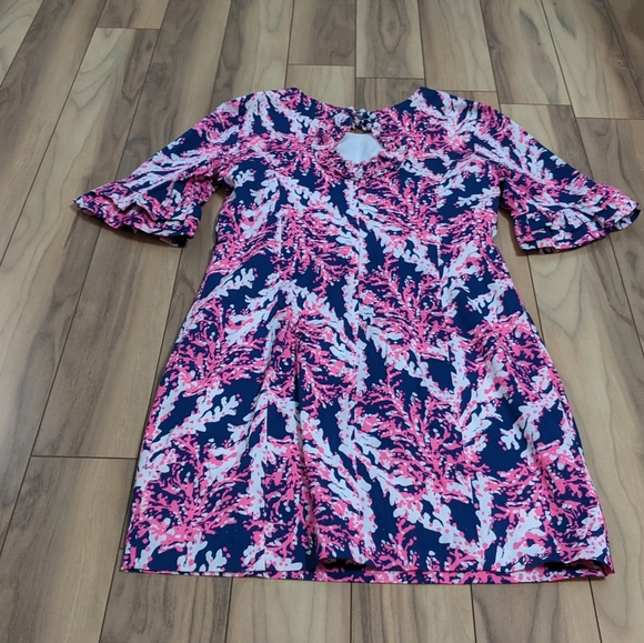 EXCELLENT Cond!! Lilly Pulitzer Fiesta Stretch Dress Nauti Navy Beyond The Sea 6 - Picture 7 of 16